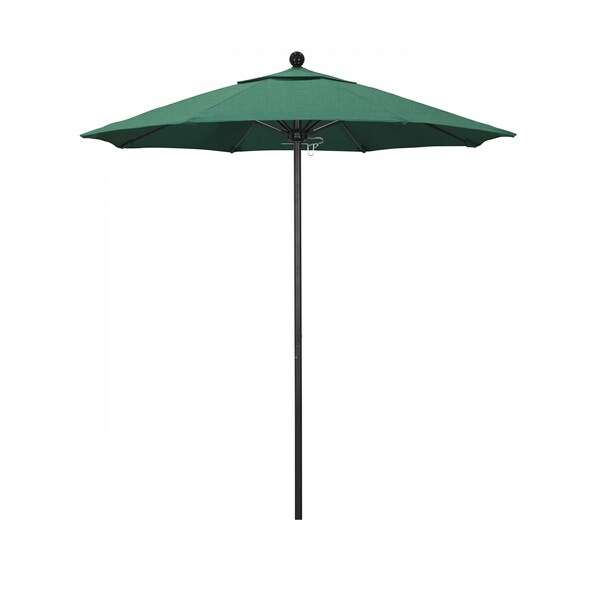 California Umbrella 7.5' Black Aluminum Market Patio Umbrella, Sunbrella Spectrum Aztec 194061334232 - main